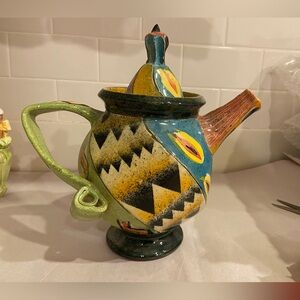 Vintage Handcrafted Multicolor Decorative Teapot Made in England